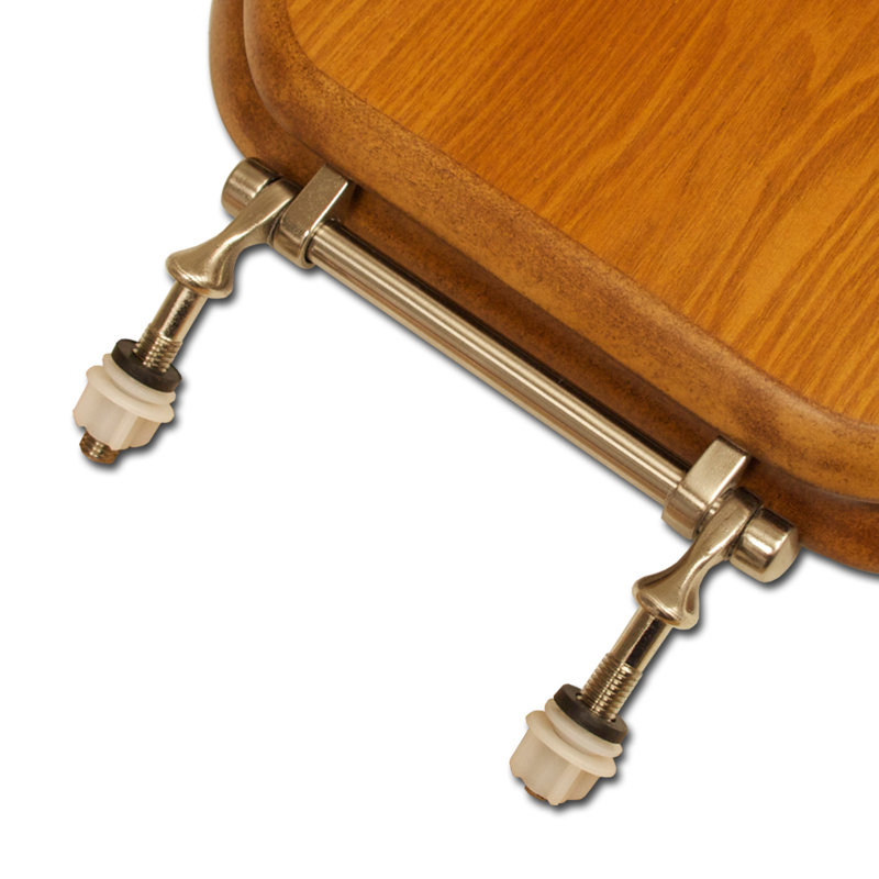 Round front wood toilet seat